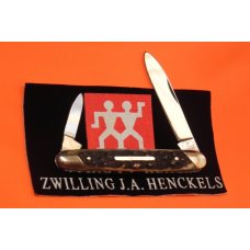 1960s to early 70s J A Henckels 2 Blade Pen Pocket Knife with Great Deer Stag Handles -NOS