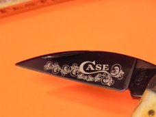 Case xx 2009 Whittler with Antique Stag Handles -V53 55WH SS -Special Blade Coating w/ Scroll Etch