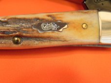 Case xx 2009 Whittler with Antique Stag Handles -V53 55WH SS -Special Blade Coating w/ Scroll Etch