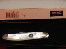 Zwilling J A Henckels Premium 3 Blade Whittler pocket knife with FIERY Mother of Pearl Handles - NOS