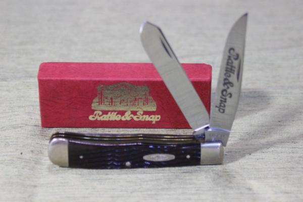 Vintage 1983 Rattle & Snap Case XX 6254 Large Trapper jigged bone knife NIB (#3)