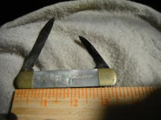 Emil Olson Eskilstuna Sweden 2 Blade Folding Pocket Knife, Gentlemen's Bartender's Knife, cork screw