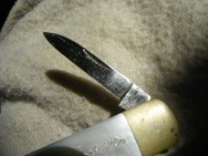Emil Olson Eskilstuna Sweden 2 Blade Folding Pocket Knife, Gentlemen's Bartender's Knife, cork screw