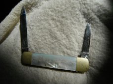 Emil Olson Eskilstuna Sweden 2 Blade Folding Pocket Knife, Gentlemen's Bartender's Knife, cork screw