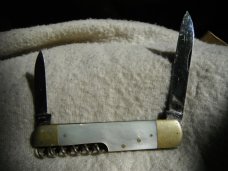 Emil Olson Eskilstuna Sweden 2 Blade Folding Pocket Knife, Gentlemen's Bartender's Knife, cork screw