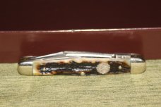 Vintage 1996 German Eye Whittler NKCA shield stag handles knife serial #485 NIB (#72)