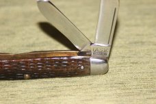 Rare Vintage 1920/1940 Case XX Tested 63047PU Greenbone Handle Knife no shield (#80)