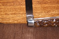 Vintage pre 1920 Case Bradford 6116 1 one blade green bone knife (#97)