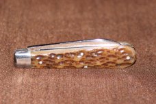 Vintage pre 1920 Case Bradford 6116 1 one blade green bone knife (#97)
