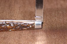 Vintage pre 1920 Case Bradford 6116 1 one blade green bone knife (#97)