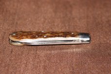 Vintage pre 1920 Case Bradford 6116 1 one blade green bone knife (#97)