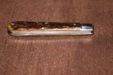 Vintage pre 1920 Case Bradford 6116 1 one blade green bone knife (#97)
