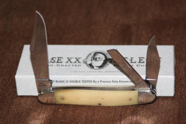 Vintage 2000 Case XX 6347WH SSM Whittler Natural bone President's Knife (#105)