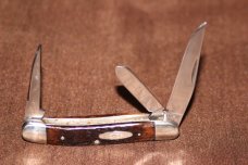 Vintage 1977 Case XX 6318PU Stockman Red Bone Knife (#113)