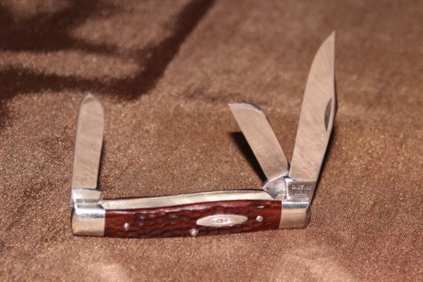 Vintage 1972 Case XX 6375 Stockman red bone knife (#141)