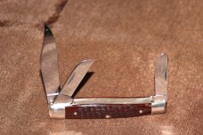 Vintage 1972 Case XX 6375 Stockman red bone knife (#141)