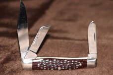 Vintage 1972 Case XX 6375 Stockman red bone knife (#141)