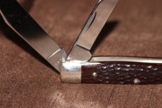 Vintage 1972 Case XX 6375 Stockman red bone knife (#141)
