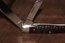 Vintage 1972 Case XX 6375 Stockman red bone knife (#141)