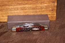 Vintage 1972 Case XX 6488 Congress Red Bone Knife (#150)