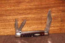 Vintage 1965-1969 Case XX 6308 Whittler Red bone knife (#172)