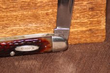 Vintage 1965-1969 Case XX 6380 Whittler Red bone knife (#175)