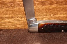 Vintage 1965-1969 Case XX 6380 Whittler Red bone knife (#175)