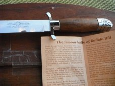 Buffalo  Bill Cody Comemrative Knife. Made by Carvel Hall, USA.  Nice Stainless Knife 15 3/4” Long