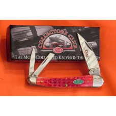Case xx 2015 Wharncliffe Seahorse Whittler 6355wh ss w Red Bone Handles amp Green CCC Shield -NOS