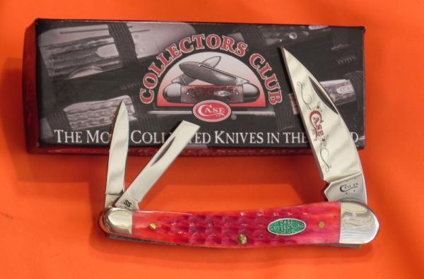 Case xx 2015 Wharncliffe Seahorse Whittler (6355wh ss) w Red Bone Handles & Green CCC Shield -NOS