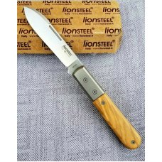 LION STEEL Roundhead Spear JACK KNIFEOlive WoodNO GEC CASEMIB375quot CLSD2019