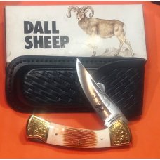 Vintage Parker IMAI K-116 Lockback Hunter Knife w Dall Sheep Blade Etching -Orig Sheath & Box -NOS