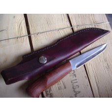 Sleek Fixed Blade, Full tang, distal tapered blade, Bocote handle, Sheath