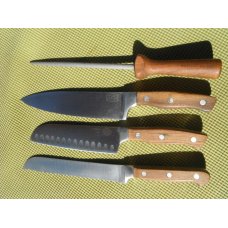 Vintage Set of Chicago Cutlery Kitchen Knives amp Sharpening Steel 4 pieces