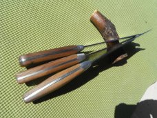 Vintage Set of Chicago Cutlery Kitchen Knives & Sharpening Steel.  4 pieces 