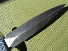 Custom Handmade Damascus Dagger. fixed blade knife With leather sheath