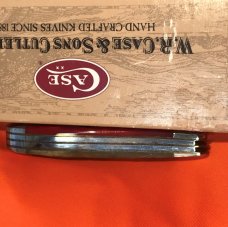 Case xx 1997 Magicans TrapperNut Trapper Nut Peanut Knife w Red & Green Bone Handles -1 of 1000
