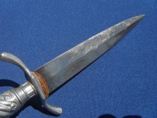 VINTAGE BALL & TALON HANDLED KORIUM DAGGER.  MADE IN SOLINGEN, GERMANY  W/ LEATHER SHEATH