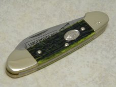 Boker Solingen Germany 1993 Wildlife Series "Largemouth Bass" Green Bone Canoe Knife in Box