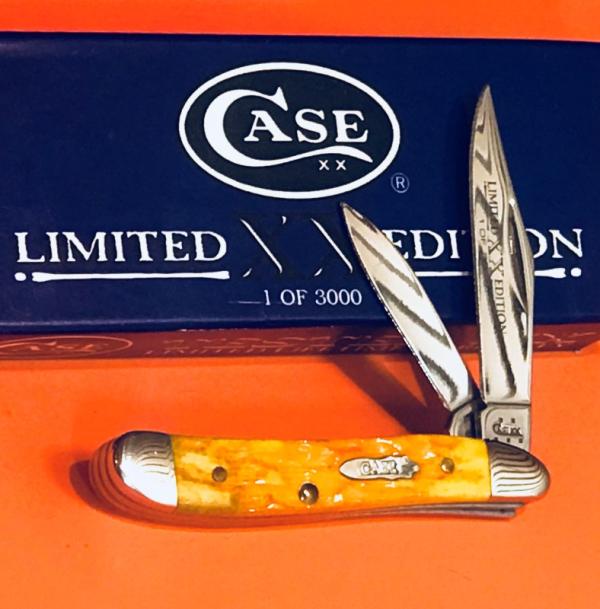 Case xx 2005 Peanut Knife (MDL# 6220 SS) w/ Orange Peel Bone Handles -NOS in Orig Box