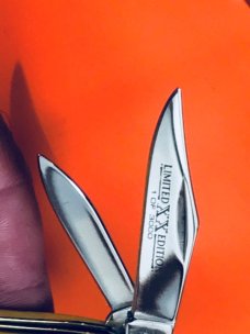Case xx 2005 Peanut Knife (MDL# 6220 SS) w/ Orange Peel Bone Handles -NOS in Orig Box