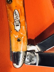 Case xx 2005 Peanut Knife (MDL# 6220 SS) w/ Orange Peel Bone Handles -NOS in Orig Box