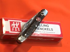 Vintage J A Henckels 3 Blade Whittler (HK-7-S) Pocket Knife w/ Great Stag Handles! -NOS