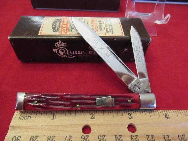 Schatt & Morgan Pretty Red Bone Doctors Knife Pattern # 042296 Schatt & Morgan Pretty Red Bone Doctors Knife Pattern # 042296