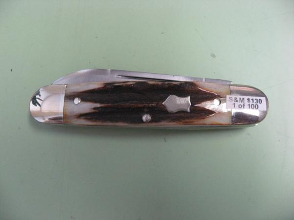 SCHATT & MORGAN STAG LARGE CIGAR KNIFE #3 SCHATT & MORGAN STAG LARGE CIGAR KNIFE #3
