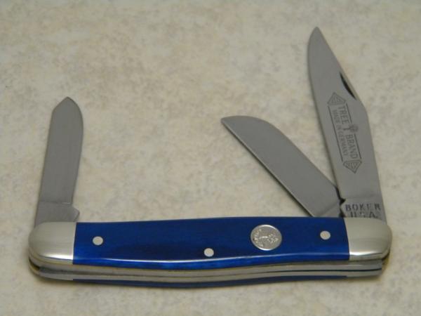 Boker USA Tree Brand (Made in Germany) Blue Bone 9885V Stockman Knife