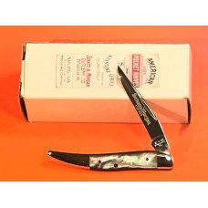 Schatt & Morgan Tiny ToothPick Knife Vibrant (Purple & Green) Black Lip Pearl Handles! NOS -1 of 600