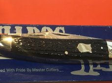 Bulldog Brand Whittler w/ Green Pick Bone Handles +Fighting Bulldogs Blade Etch & NOS