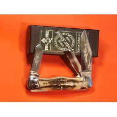 Schatt & Morgan Rail Splitter Knife w/ Super Genuine Stag Horn Handles - 1 of 600 -NOS and M/NM