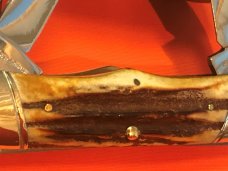 Schatt & Morgan Rail Splitter Knife w/ Super Genuine Stag Horn Handles - 1 of 600 -NOS and M/NM